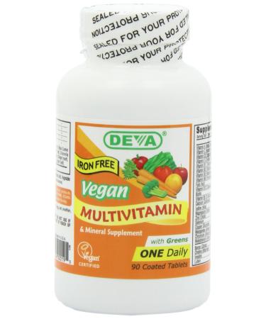 Deva Vegan Vitamins Daily Multivitamin Iron Free Tablets 90 Count