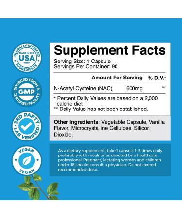 Bundle of Extra Strength Hawthorn Berry Capsules - Heart Health Supplement and NAC Supplement N-Acetyl Cysteine 600mg - Liver Cleanse Detox Kidney Support Lung Health Immunity and Brain Supplement - Buy Online on GoSupps.com