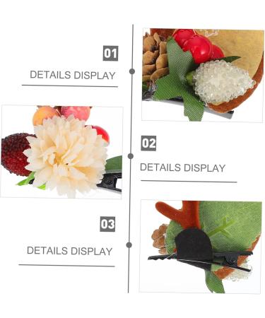 WOFASHPURET 2 Pairs Christmas hair clips winter hair barrettes Deer Horn Barrettes Hair Clips deer horn hair clip xmas kids hair pin Xmas hairpins kids decor Fairy non-woven fabric props Miss - Buy Online on GoSupps.com