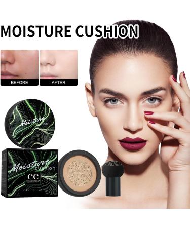 Nmbol CC Cream Mushroom Head Air Cushion Liquid Foundation Concealer Cover Make Up Concealer for Face and Neck Long-Lasting Even Skin Colour Make-Up Foundation Ivory - Buy Online on GoSupps.com