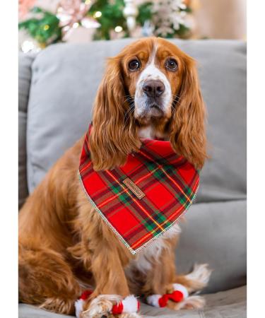 Buy Lionheart Glory Washable Soft Cotton Christmas Dog Neck Towel | Adjustable Checkered Kerchief for Small Dogs - Red-Green (1 Pack) - Buy Online on GoSupps.com