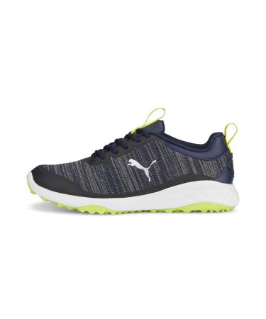 PUMA Men's Fusion Pro Golf Shoe 46.5 EU Puma Navy Puma Silver Lime Smash
