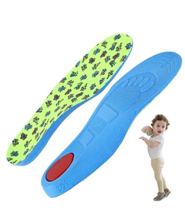 Kids Shoe Inserts 1 Pair Kids Insoles for Sneakers 7.1 Inch Breathable Kids Arch Support Shoe Insert Elastic Kids Shoe Inserts for Kids with Flat Feet Kids Replacement Insoles for Size 24-27 Size 24-27 17.9cm