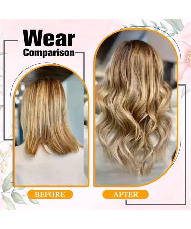 Hair Extensions Hair Clip In Hair Extensions Real Human Hair One Piece Hair Extensions One Piece Clip in Hair Extensions for women Straight Hair with 5 Clips (Highlight Color #8/613) Hair Pieces(24 In 24 Inches 120g/Set - Buy Online on GoSupps.com