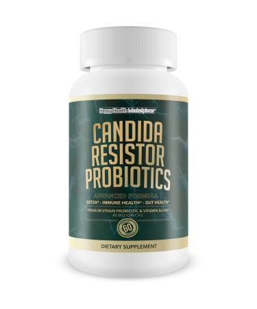 Candida Resistor Probiotics - Our Best Candida Support Capsules - Our Pills for Candida Are A Natural Candida Cleanse Detox Probiotic Candida Complex - Candida Pills - Candida Resistor Supplement