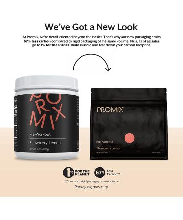 Promix Strawberry Lemon Pre-Workout Powder - Focus, Performance, Muscle Gain, Endurance - with Vitamin B12, Caffeine, Beta-Alanine & L-Tyrosine - Gluten & Dairy-Free - Buy Online on GoSupps.com