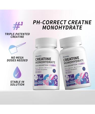 Allcoovita Creatine Monohydrate Capsules -3 Creatine Capsules per Serving 2500mg Gluten Free 90 Capsules - Buy Online on GoSupps.com