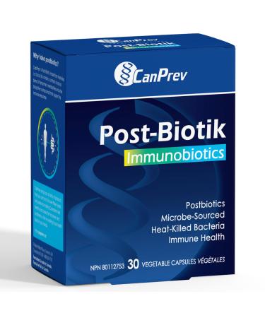 CanPrev - Post-Biotik Immunobiotics 30 v-caps - Postbiotic for Gut Health Supplement - Digestive Support Immune Support and Enzymes for Digestion Supplement - Gut Microbiome Lactobacillus Plantarum