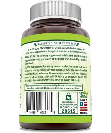 Herbal Secrets Korean Ginseng Root Extract 120 Veggie Capsules Supplement | Non-GMO | Gluten Free | Made in USA - Buy Online on GoSupps.com