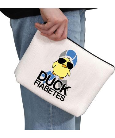 Diabetes Awareness Makeup Bag - Duck Fiabetes Design | Insulin Cosmetic Bag for Diabetics | Type 1 & 2 Support Gift - Buy Online on GoSupps.com