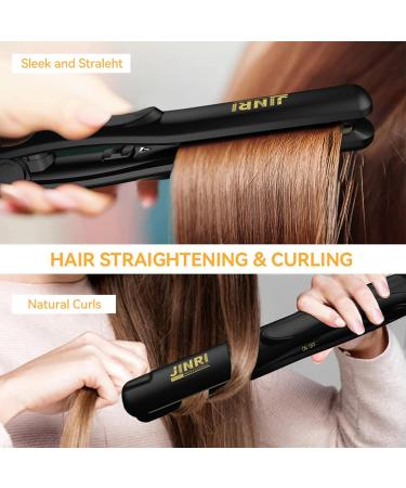 JINRI Mini Hair Straightener - Titanium Plate 200 | Travel Size Flat Iron Dual Voltage for All Hairstyles - Buy Online on GoSupps.com