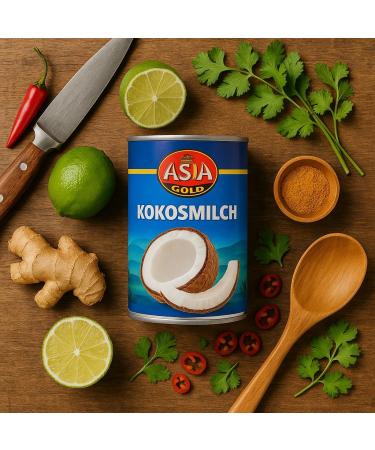  Asia Gold Coconut milk 400 ml - Buy Online on GoSupps.com