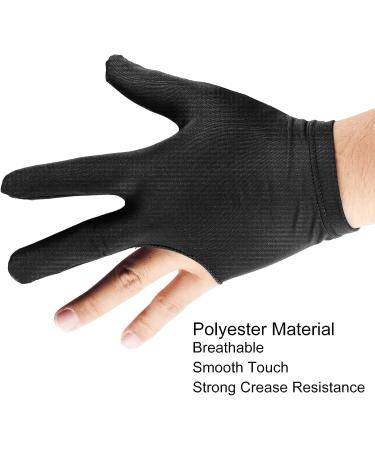 Patikil 3 Fingers Pool Gloves - Left & Right Hand Billiard Cue Glove for Carom, Snooker, and Pool - Black - Buy Online on GoSupps.com