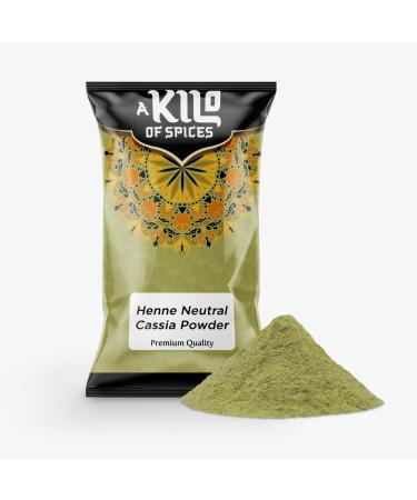 A Kilo Of Spices | Henna Neutral Powder Cassia Auriculata Pure and Natural Hair Dye Premium Quality (1kg) 1 kg (Pack of 1)