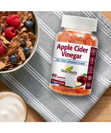 NEW ROOTS HERBAL Apple Cider Vinegar Gummies - 60 Veggie Gummies | Sugar-Free, Non-GMO & Gluten-Free | Supports General Health - Buy Online on GoSupps.com