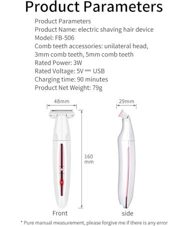 Female Body Hair Groomer & Bikini Trimmer - Waterproof USB Charging Wet/Dry Use Easy Carry - Buy Online on GoSupps.com