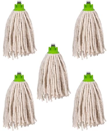 Jazooli 10-Pack Green Mop Heads Replacement for Wet & Dry Cleaning - Household and Commercial Use | Heavy Duty, Colour Coded Yarn Floor Mops - Buy Online on GoSupps.com