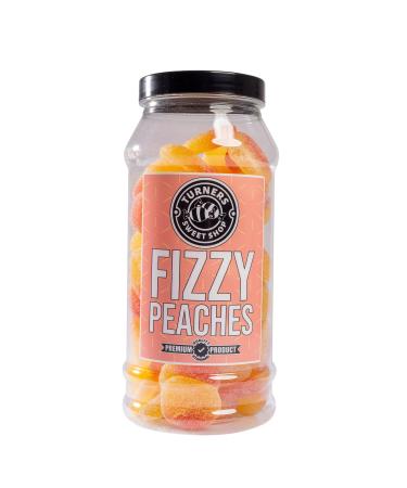Fizzy Peaches - 600g by Turners Sweet Shop Traditional Retro Gift Jar Classic Original Pick & Mix Sweets Quality Confectionary Fantastic Gifts for Him Her or Them