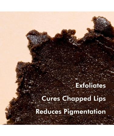 Coffee Lip Scrub Balm - 85% Dark Lip Reduction | Natural Sugar & Coconut Oil | 100% Vegan (12g - Buy Online on GoSupps.com