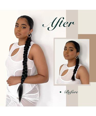 Shop 85 cm Fine Braid Extensions Ponytail with Hair Tie - Blonde & Ash Blonde Mix for Women | Premium Quality Braid Hair Extensions - Buy Online on GoSupps.com