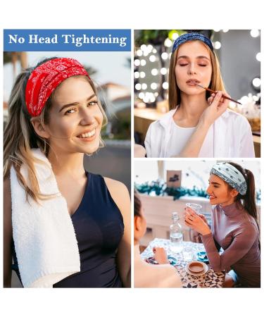 Shop 4-Pack Women's Elastic Headbands - Wide Boho Hair Bands & Leopard Print Styles | Fashion Hair Jewelry - Buy Online on GoSupps.com