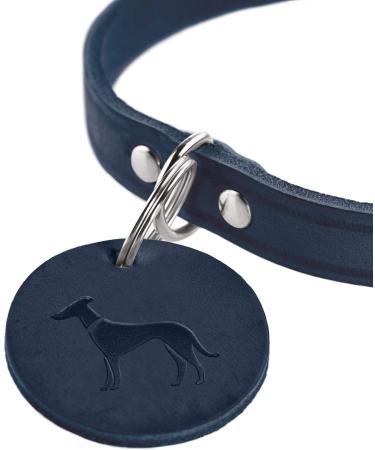 HUNTER Aalborg Dark Blue Leather Dog Collar - Simple Robust & Comfortable for Small Dogs (Size 47) | International Shipping Available - Buy Online on GoSupps.com