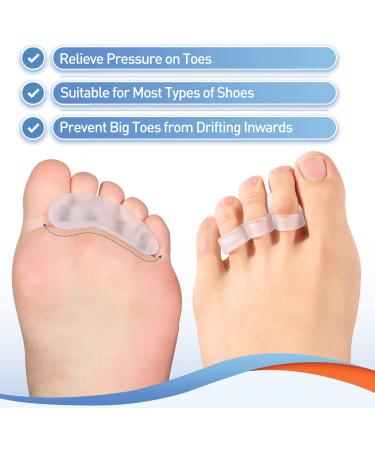 Kimihome 16-Pack Bunion Guards with Attached Toe Separator - Toe Straightener for Overlapping Toes - Relief from Big Toe Drifting - Gel Bunion Corrector with Triple Loops - Buy Online on GoSupps.com