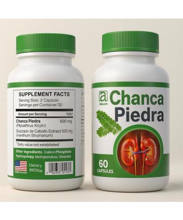 Chanca Piedra Supplement allnatural | Herbal Support Formula with Phyllanthus Niruri & Horseweed Extract | 60 Capsules | Traditional Plant-Based Blend | Made in USA | Non-GMO - Buy Online on GoSupps.com
