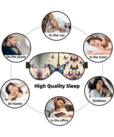 Romantic Paris Eiffel Print Eye Mask | Soft Sleep Eye Cover for Travel & Naps Perfect for Men & Women - Buy Online on GoSupps.com