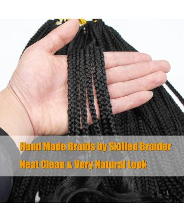 Vustbeauty French Curl Crochet Braids 18 Inch 8 Packs | Pre Looped Goddess Box Braids Spanish Curls | Wavy Crochet Hair for Black Women (18inch 1b) - Buy Online on GoSupps.com