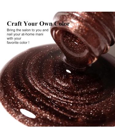 Imtiti Brown Gold Color Gel Nail Polish 15ML Holographic 9D Cat eyes Glitter Magnetic Gel Polish UV Gel Nail Polish with Magnetic Stick for Nail Salon Gold Brown - Buy Online on GoSupps.com