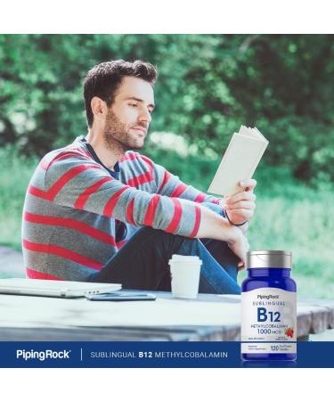 Piping Rock Vitamin B12 1000 mcg Sublingual | 120 Tablets | as Methylcobalamin | Berry Flavor | Vegetarian Non-GMO Gluten Free Supplement - Buy Online on GoSupps.com