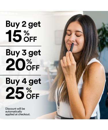 BoomBoom Aromatherapy Nasal Stick (3 Pack) - Enhance Breathing and Focus | Fresh Cooling Sensation | Essential Oils + Menthol (Mint) - Buy Online on GoSupps.com