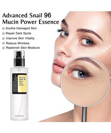 100ml Mucin Power Essence Moisturiser - Soothing Serum for Dull & Damaged Skin (2pc) | Hydrating Mucin Skin Care - Buy Online on GoSupps.com