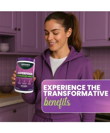 Greens+ Advanced Multi Wild Berry Superfood Powder Organic Blend Vegan Non-GMO Soy-Free Dairy-Free Gluten-Free Dietary Supplement with Vitamins & Minerals 9.4 oz - Buy Online on GoSupps.com