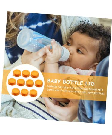 UPKOCH 20 Pcs Baby Bottle Seal Cap Gift Tags Christmas Infant Bottles Women Breastmilk Bottles Beverage Bottle Caps Bottles for Babies Organiser Food Grade Pp Cover Travel Feeding Bottle Orangex2pcs 4.3x4.3x1.5cmx2pcs - Buy Online on GoSupps.com