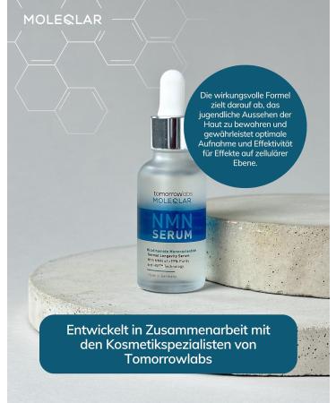 MoleQlar NMN Facial Serum 30 ml Longevity for your skin with patented HSF technology and very pure Uthever NMN - Buy Online on GoSupps.com