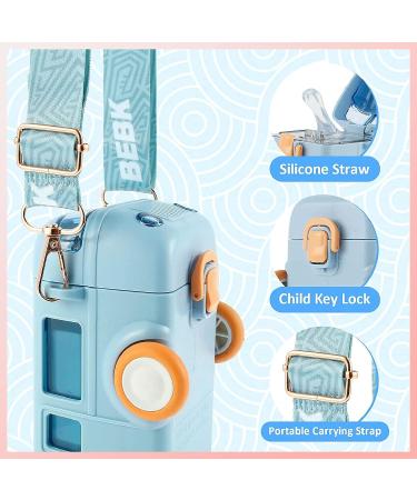 Knixhult 2023 New Portable Bus-Shaped Water Cup | 16 oz Leak-Proof Straw Cup with Shoulder Strap | Cute Athletic Drinking Bottle for Kids | Detachable & Cartoon Design (C-Yellow) - Buy Online on GoSupps.com