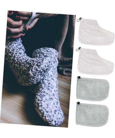Ensemble 2 Paires Couvre-mains et Couvre-pieds Paraffine Taille Unique Tissu Doux en Coton Isolant Accessoires Spa pour Soins Thermiques Domicile et Couleur Al atoire Gris - Buy Online on GoSupps.com