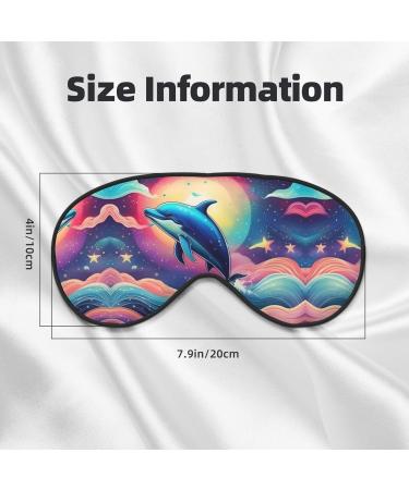 Ultra-Soft Dolphin Print Eye Mask - Colorful Starry Sky Light-Blocking for Comfort & Restful Sleep - International Shipping Available - Buy Online on GoSupps.com