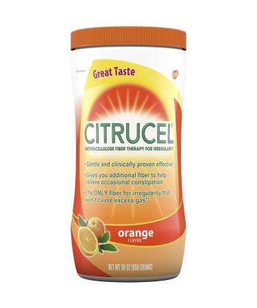 Citrucel Powder Orange Flavor Fiber Therapy for Occasional Constipation Relief 30 ounce 1.87 Pound (Pack of 2)