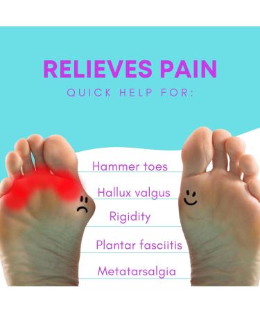 Medical-Grade Silicone Toe Spacers for Bunions & Overlapping Toes | Yoga Toes & Toe Straighteners for Men & Women - 1 Pair - Buy Online on GoSupps.com