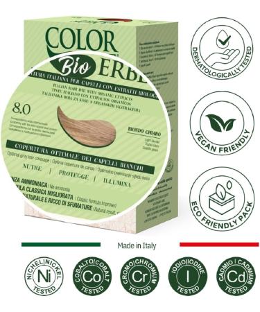 Herbal Colour Dye Bio Light Blonde (8.0) - Buy Online on GoSupps.com