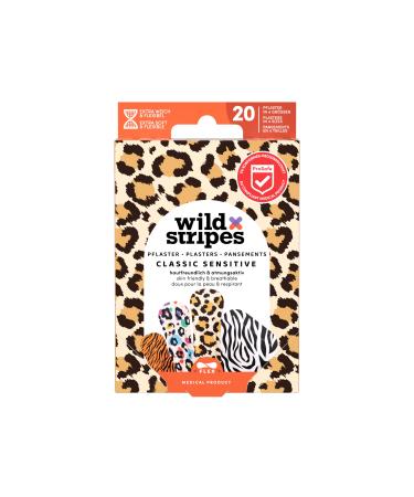 Wild stripes plaster set i finger pavement i classic sensitive animal i skin -friendly and breathable i hypoallergenic i wound pavement water resistant i 24h protection i 20 pieces