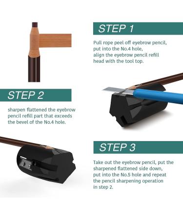 SUSROM 2-in-1 Eyebrow Pencil Sharpener for Wooden & Waterproof Peel-Off Pencils - Multi-Functional Duckbill Cosmetic Tool - Buy Online on GoSupps.com