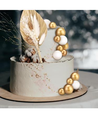 Xialvyu Dried Flowers Cake Decorations Balloon Cake Topper Gold Cake Decorations Birthday Cake Toppers for Birthday Party Wedding Valentine's Day(Gold) - Buy Online on GoSupps.com