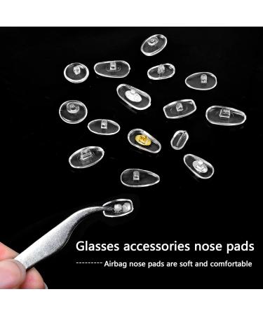 150 Pairs Glasses Nasal Pads - Soft PVC Non-Slip Nose Pads with Screw & Click Systems | Transparent Nose Pads for Glasses & Sunglasses - 15 Styles - Buy Online on GoSupps.com