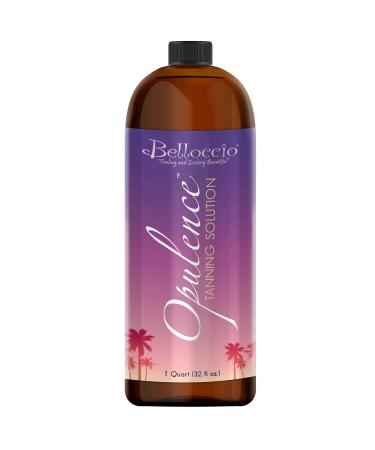 1 Quart of Belloccio Opulence Ultra Premium DHA Sunless Tanning Solution with Dark Bronzer Color Guide 32 Fl Oz (Pack of 1)