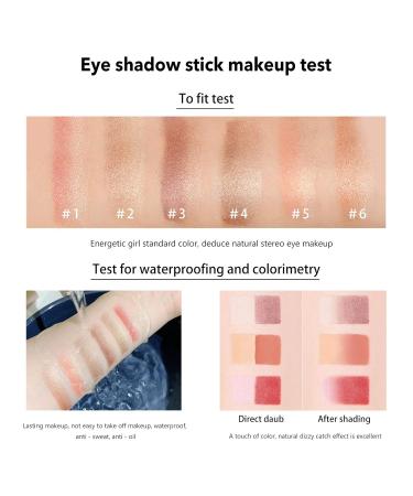 Freeorr Double Colors Gradient Eyeshadow Stick 6 Colors Waterproof Glitter & Matte Finish - Buy Online on GoSupps.com