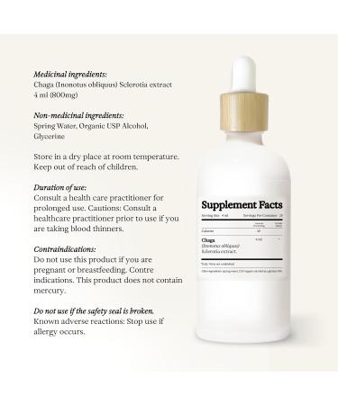 Rainbo - Chaga Mushroom Tincture - Dual Extract Mushroom Supplement - Immune Support Cellular Support Liquid Chaga Supplement Vegan Non GMO 3.4 fl oz Alcohol Based - Buy Online on GoSupps.com